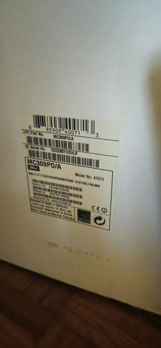 Apple iMac Model A1311508520736542566403