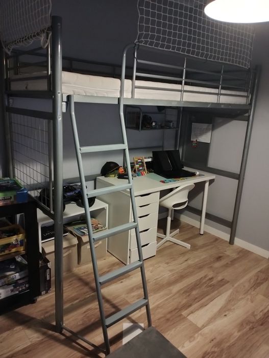 Łóżko piętrowe z materacem 90x200