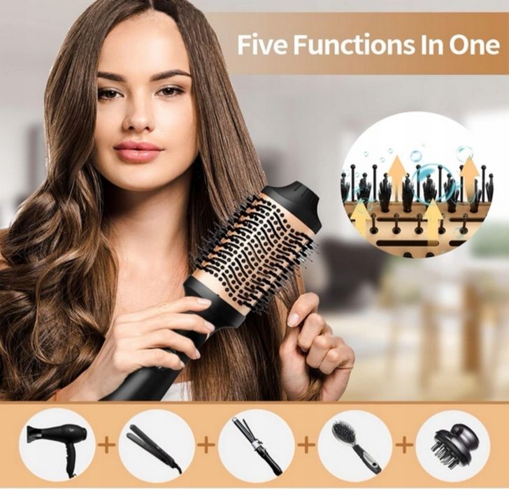 Hot Air Brush - 1000 W 4 w 1 suszarka do włosów One-Step, okrągła