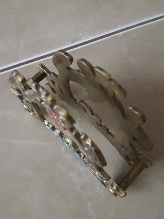 Stary mosiężny żydowski serwetnik