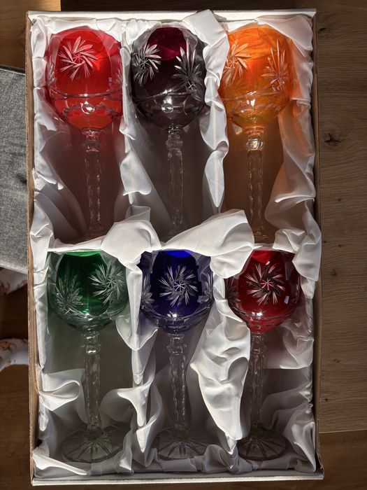 Kieliszki kryształowe | ręcznie robione | 6 szt.