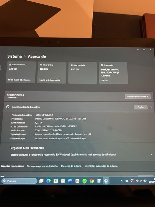 Surface Pro 6 + Acessórios