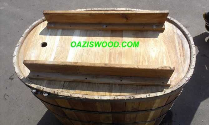 Купіль овальна для лазні та сауни з дуба. купель деревянная баня