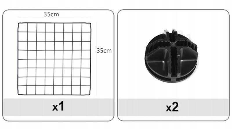 Wybieg dla królika i gryzoni Kojec Modułowy 1 element 35x35 CZARNY