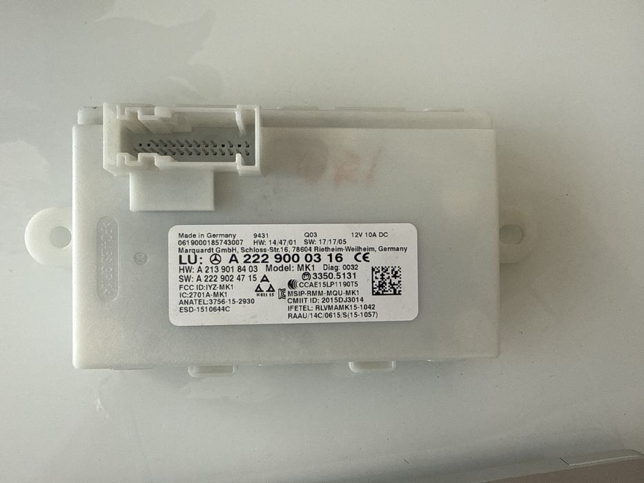 Sterownik bezkluczykowego dostępu do Mercedes S-Class W222 A2229000316