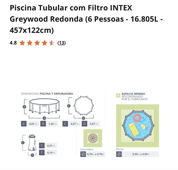 Piscina Intex nova