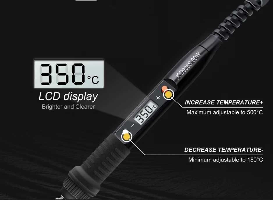 Паяльник JCD 908S 80 Вт 220 В с регулировкой температуры.