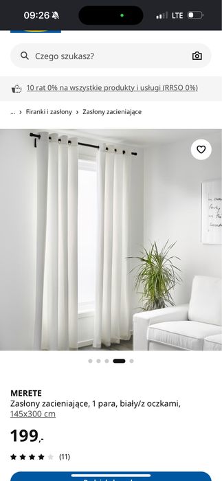 Nowa zaslona ikea zaciemniajaca