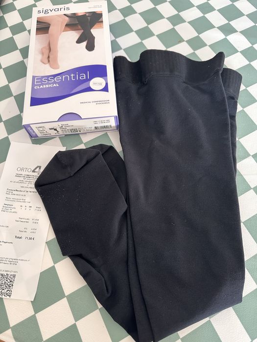 Meia liga de compressao