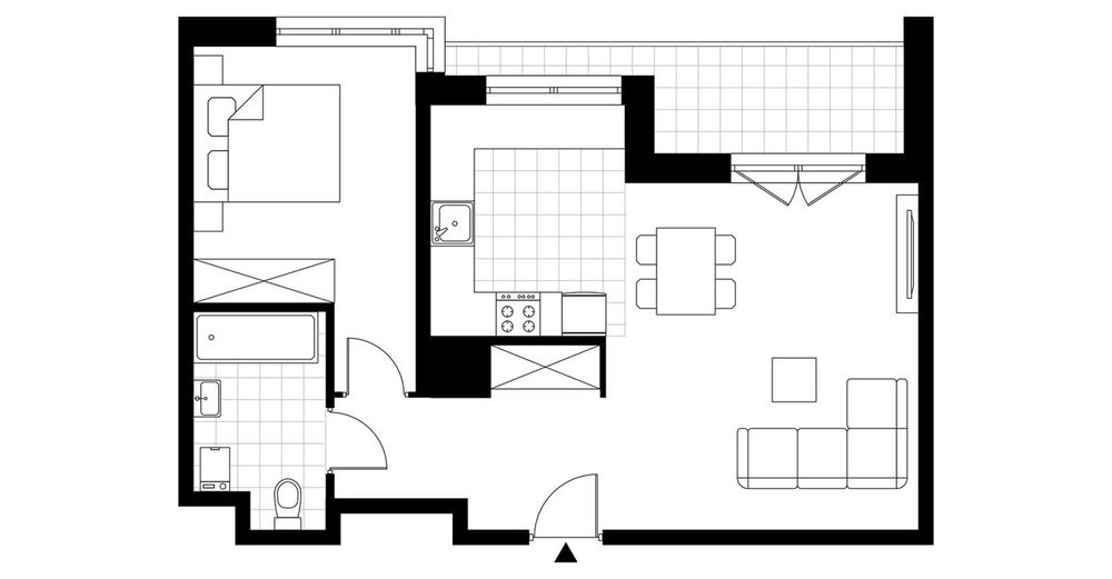 2-pokojowe mieszkanie 50m2 + loggia Bezpośrednio