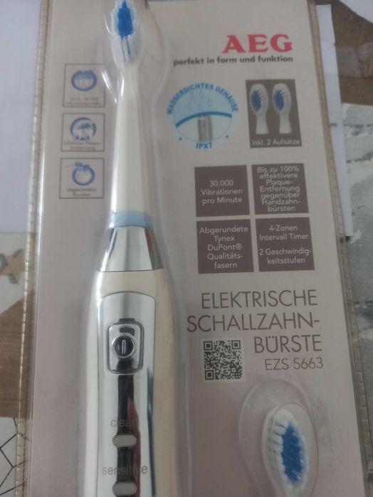 Escova de dentes aeg com 2 recargas a pilhas