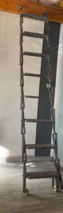 Schody nozycowe aluminowa 8 stopni  2,6m