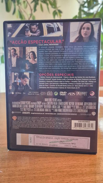 Vendo Filme de Ficção Científica "A ORIGEM" (Edição Especial 2 DVDs) !