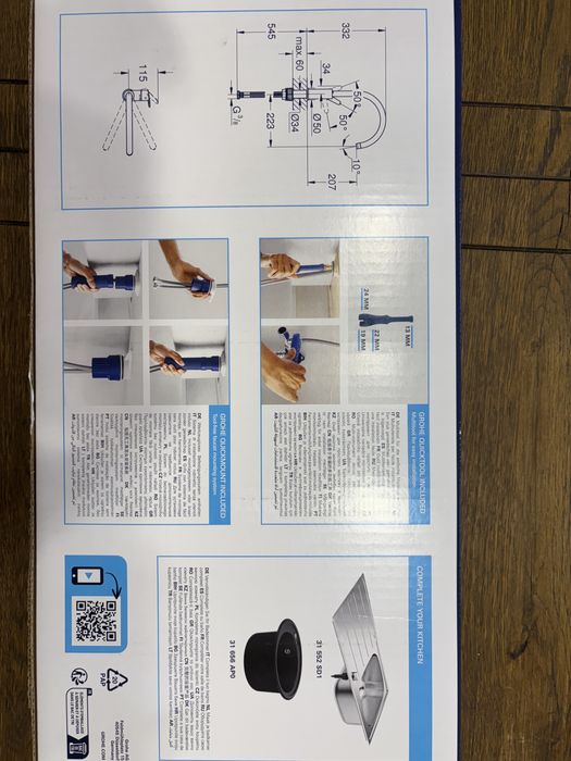 Bateria Kuchenna Grohe Start Clova