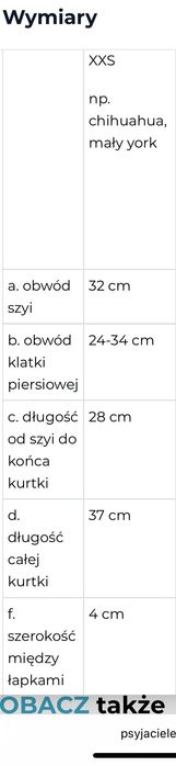 Ubranko dla psa marki Psyjaciele XXS
