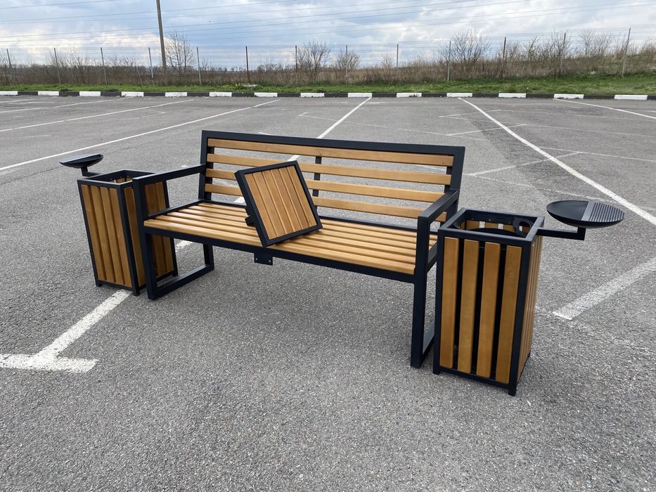 Лавка з столиком лавки смітник садові меблі стіл