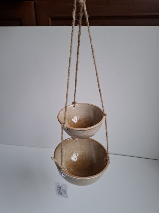 Barti Bowl wiszące doniczki/ miski podwójne