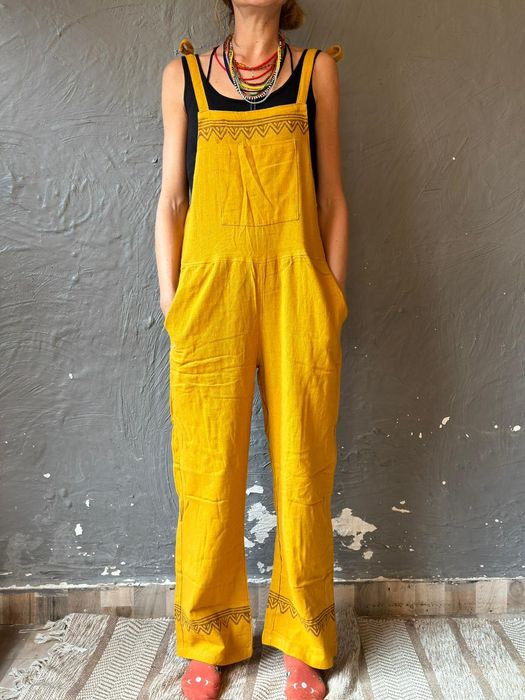 Ogrodniczki etno bawełniane