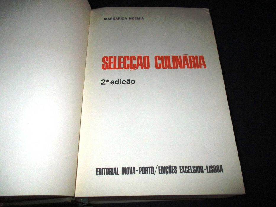 Livro Selecção Culinária Margarida Noémia 1971