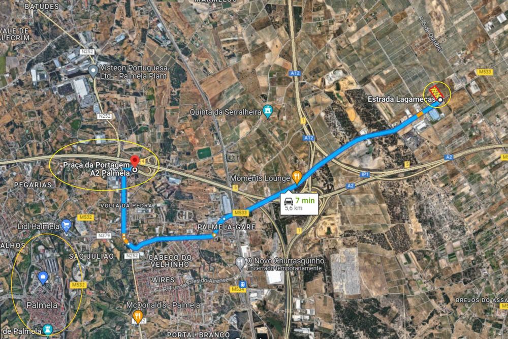 Terreno com 15.000 m2 em zona industrial, Palmela.