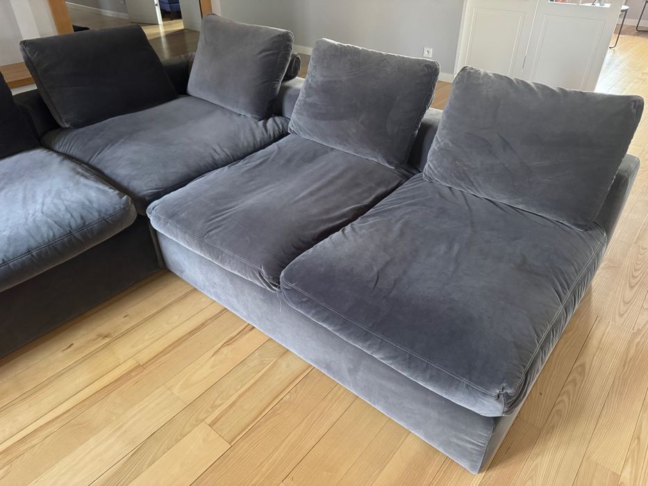 Sofa kanapa narożnik duża wygodna antracyt 360x120x270