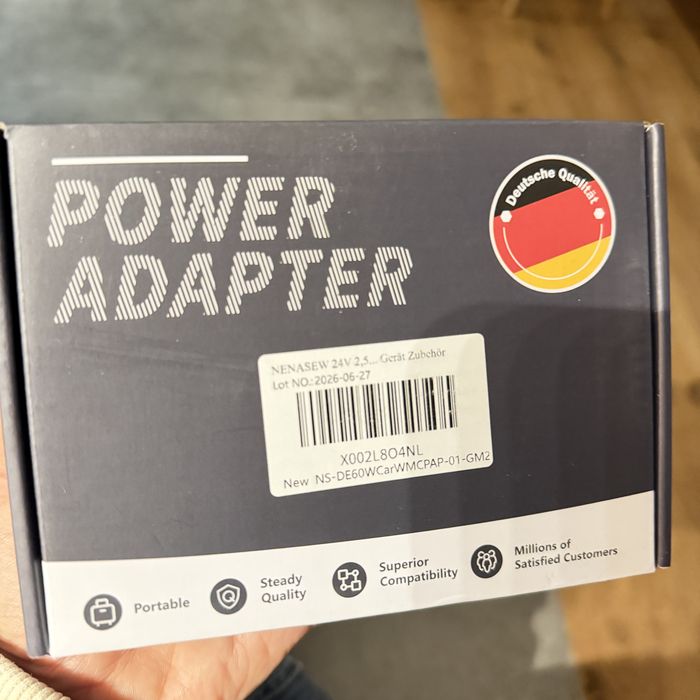 NOWY zasilacz samochodowy NENASEW 24V 2,5A 60W – adapter DC