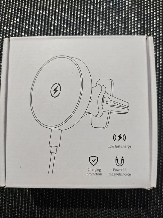 XWXELEC Bezprzewodowa ładowarka samochodowa magnetyczna 2w1