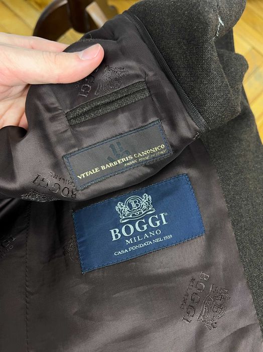 BOGGI x Vitale Barberis 100% Wool Blazer коричневий піджак з вовни Боггі Мілано Italy