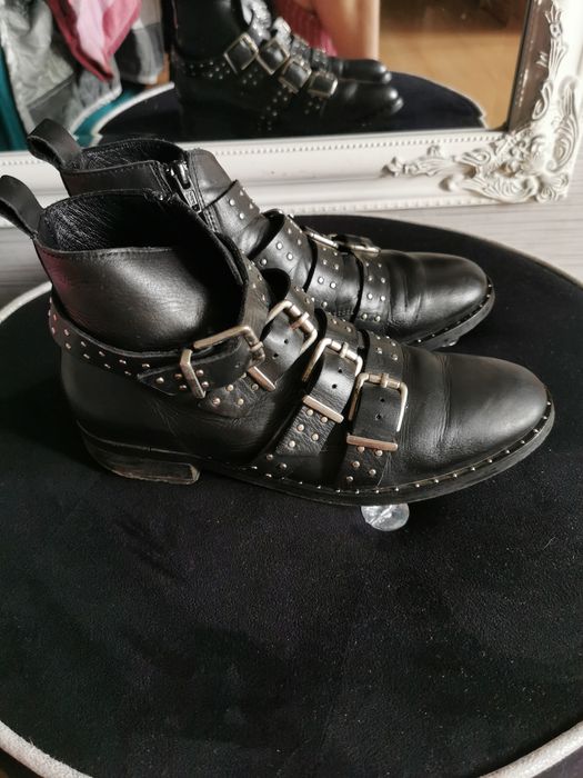 Botki sztyblety jesienne Wojas dżety klamry