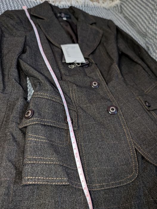 Костюм 38 М шерсть трійка піджак штани брюки спідниця