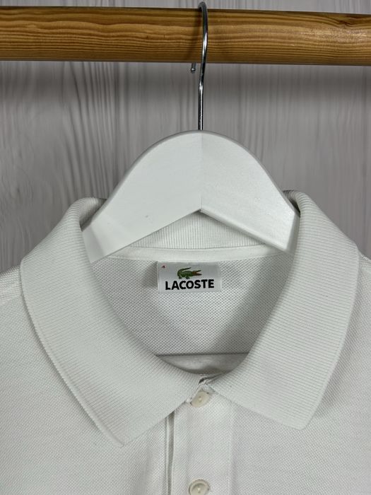 Lacoste Classic White білосніжне поло футболка Оригінал