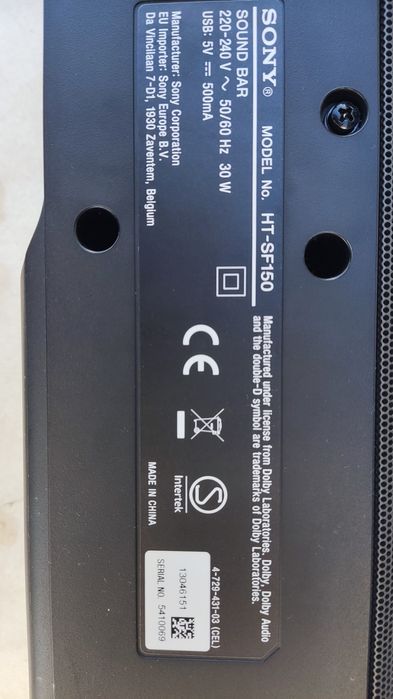 Sony HT-SF150 Barra de som individual de 2 canais Bluetooth