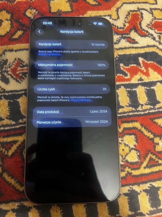Iphone 16 Pro Max 256gb pustynny 100%