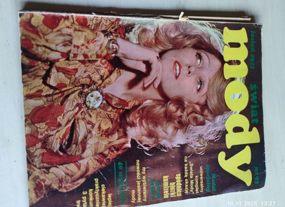 Świat mody Wykroje jesień 1972