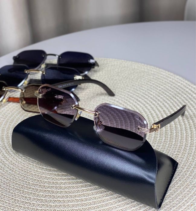 Сонцезахисні окуляри Cartier 7052 безободкові унісекс