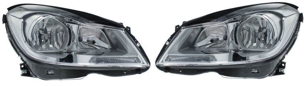 Mercedes W204 Reflektor Przedni Lampa Przednia Srebrna