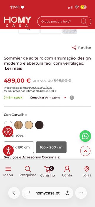 Pack sommier de casal CASINO BOX + Colchão ETERNO