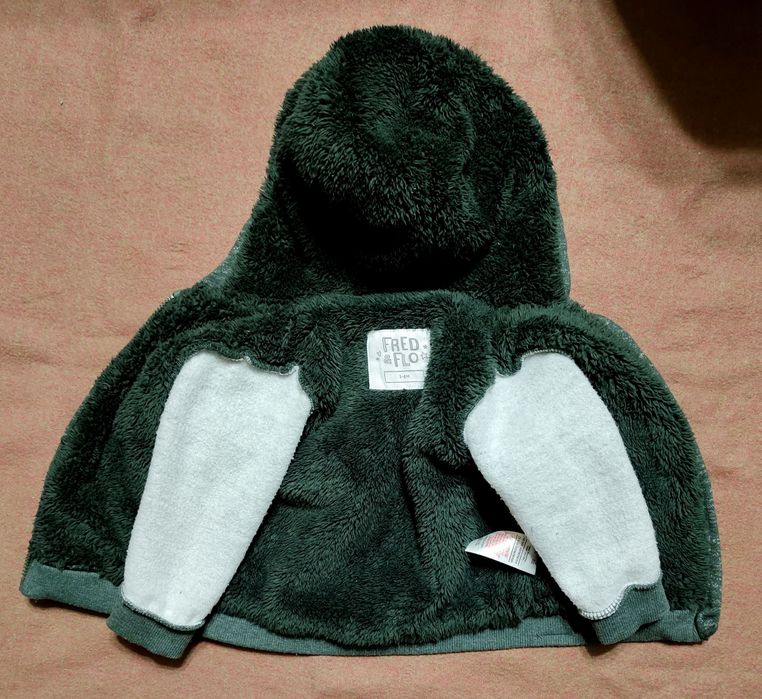 Толстовка на поліестровій шубці F&F 3-6 міс. (р. 62-68)