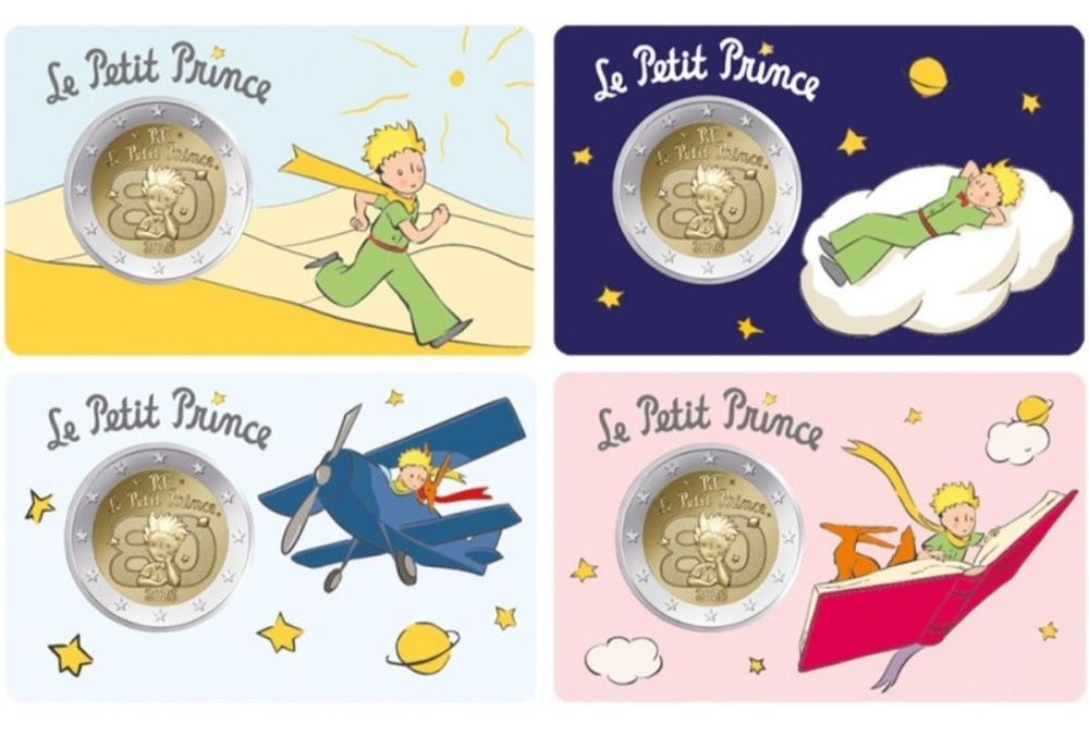França 2026 - Conjunto das 4 moedas coincard - o pequeno príncipe