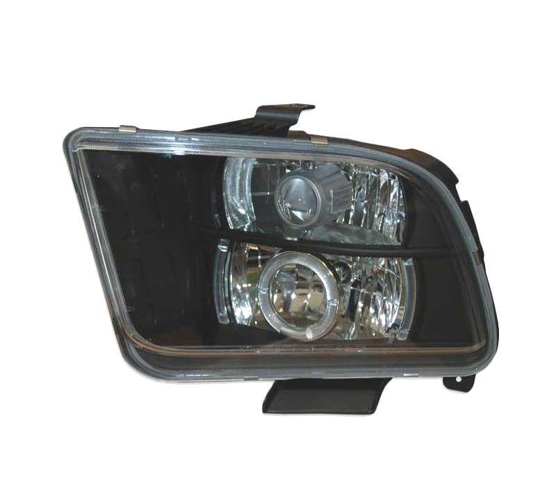 FARÓIS FRONTAIS ANGEL EYES FORD MUSTANG 05- PRETO