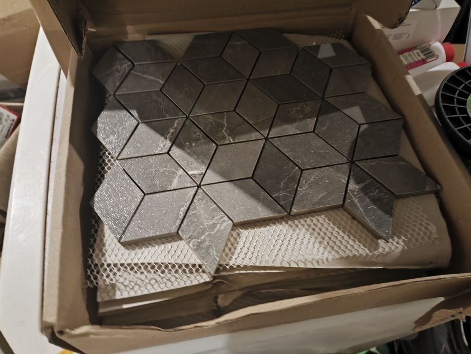 Mozaika gresowa diamond romb shinestone nowe 9szt