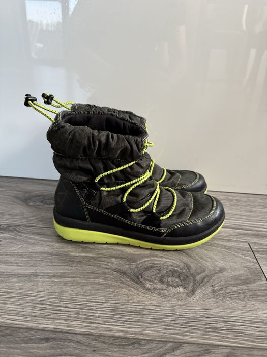 Śniegowce damskie Clarks Cabrini Alp ocieplane khaki zielone 37,5