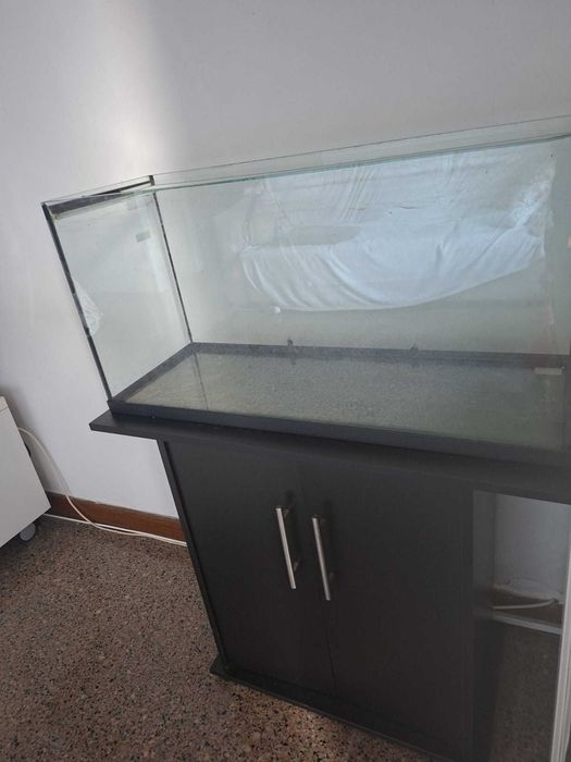 Aquário grande com móvel preto | Ideal aquascaping/peixes/tartarugas