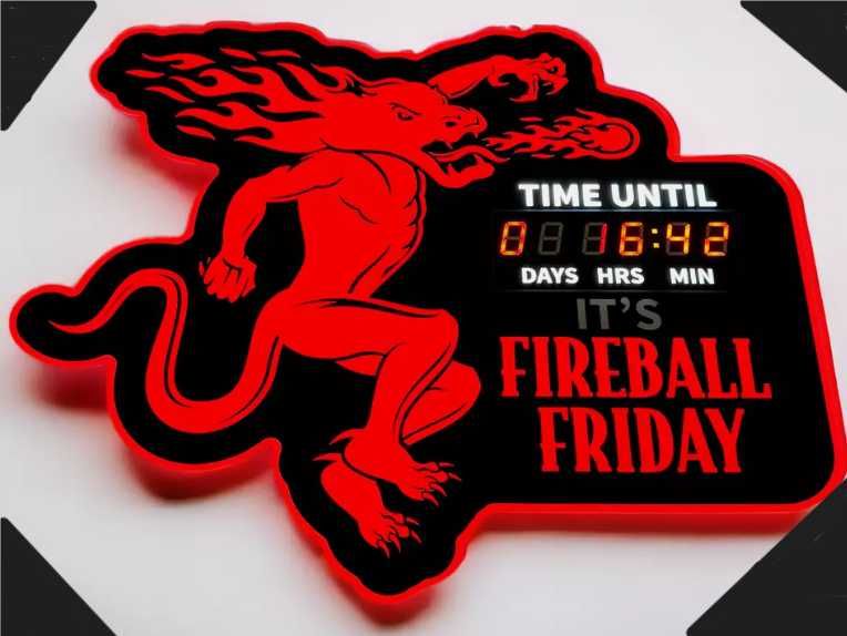 Kit Reclame Led Fire Ball + Disp. de Bebida