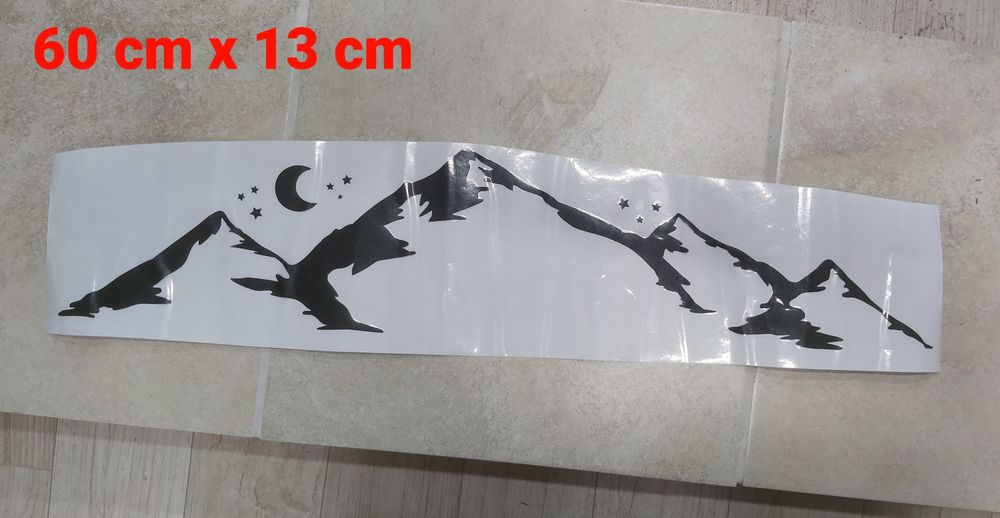 GÓRY  - 60cm x 14 cm - naklejka na auto ścianę kamper quad