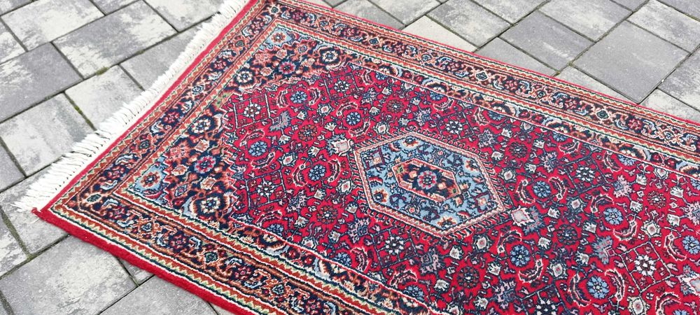Bidjar chodnik wełniany tkany ręcznie 281 x 80 cm wełna perski dywan