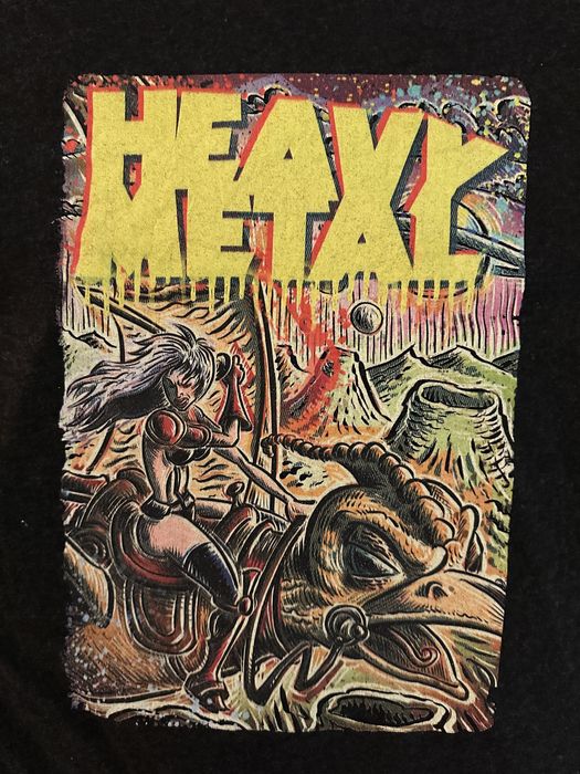 Koszulka heavy metal magazine taarna hurlant fantasy 80s 90s L
