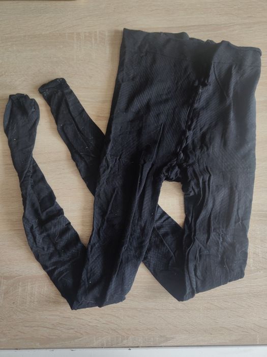 Rajstopy damskie czarne w paski