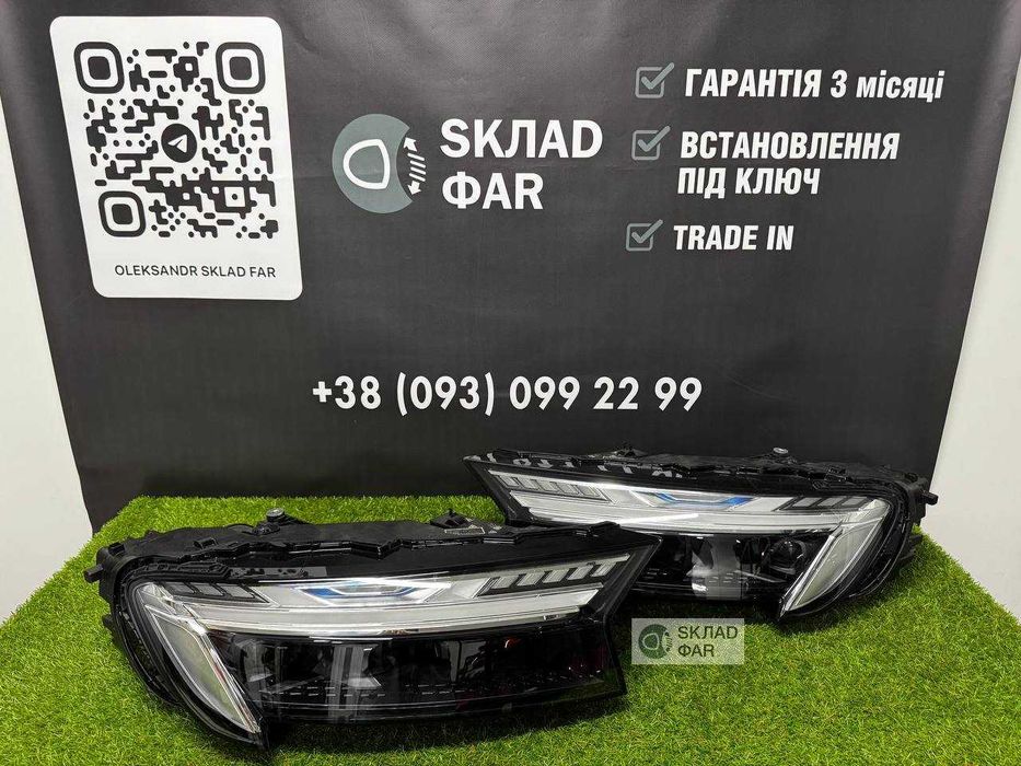 Фари оригінал Audi Q7 4m rest 2024 laser EU Оптика оригінал Ауди Ку7 4м рест лазер Європа - Гарантія 3 місяці, trade in, встановлення