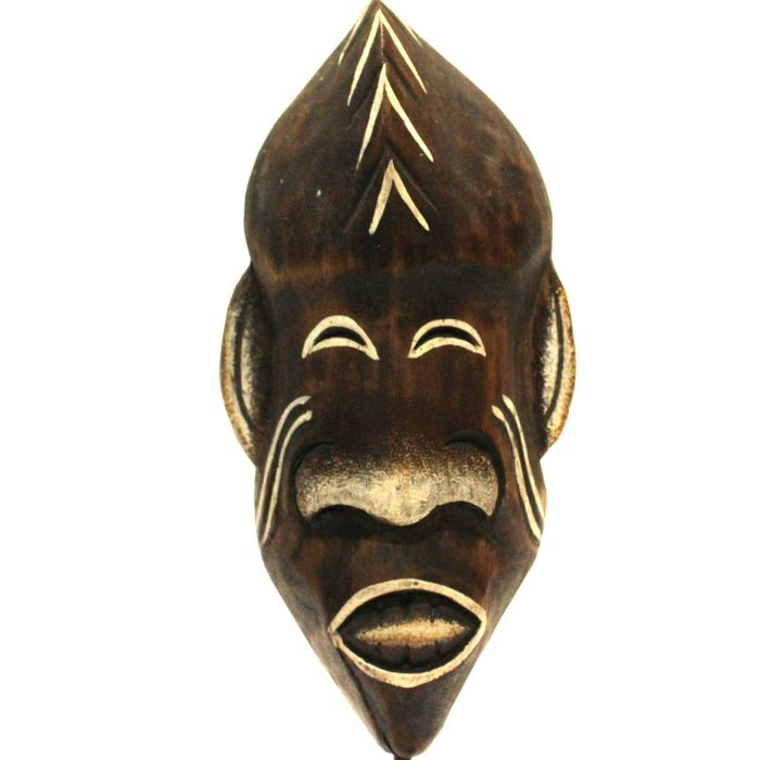 Escultura Madeira - Máscara Africana – Tipo Tribal